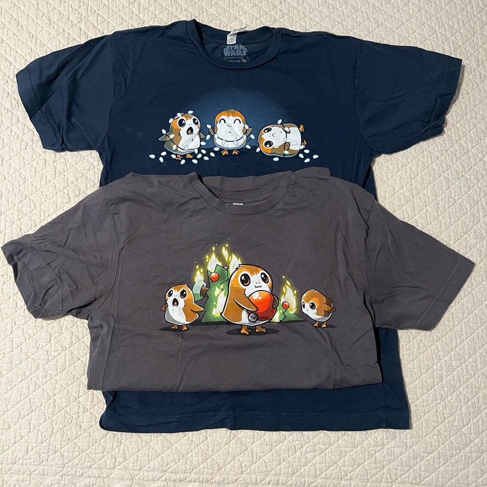Women’s Porg Star Wars T-Shirt Set - Blue and Gray